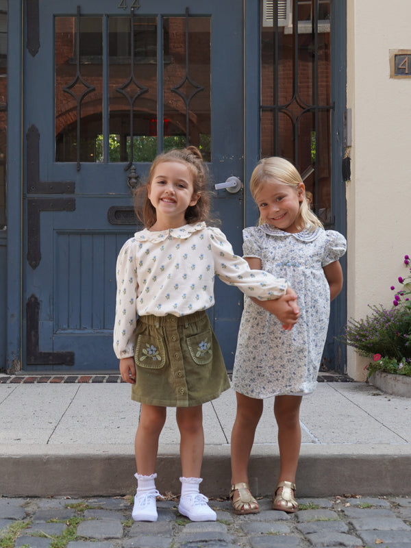 Embroidered Flower Pocket Skirt Skirts Emile et Ida