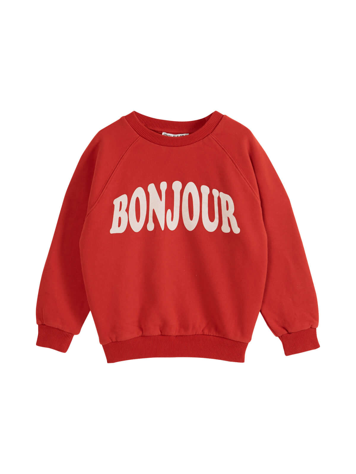 Bonjour French Sweatshirt in Red