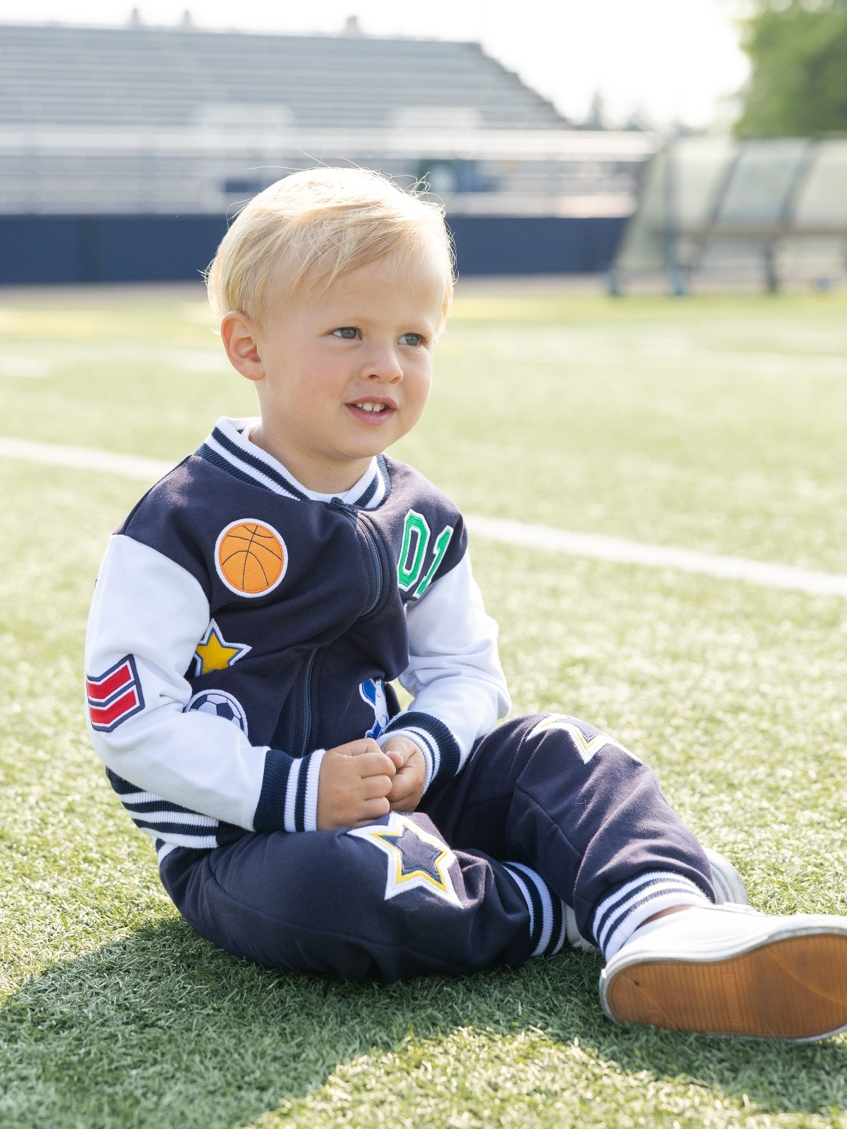 French Terry Varsity Sports Jacket Sweatshirts Florence Eiseman