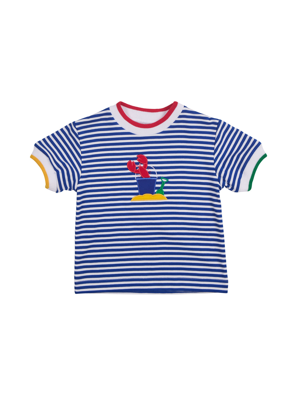 Lobster Knit SS Tee Tees Florence Eiseman Blue Stripe 2T