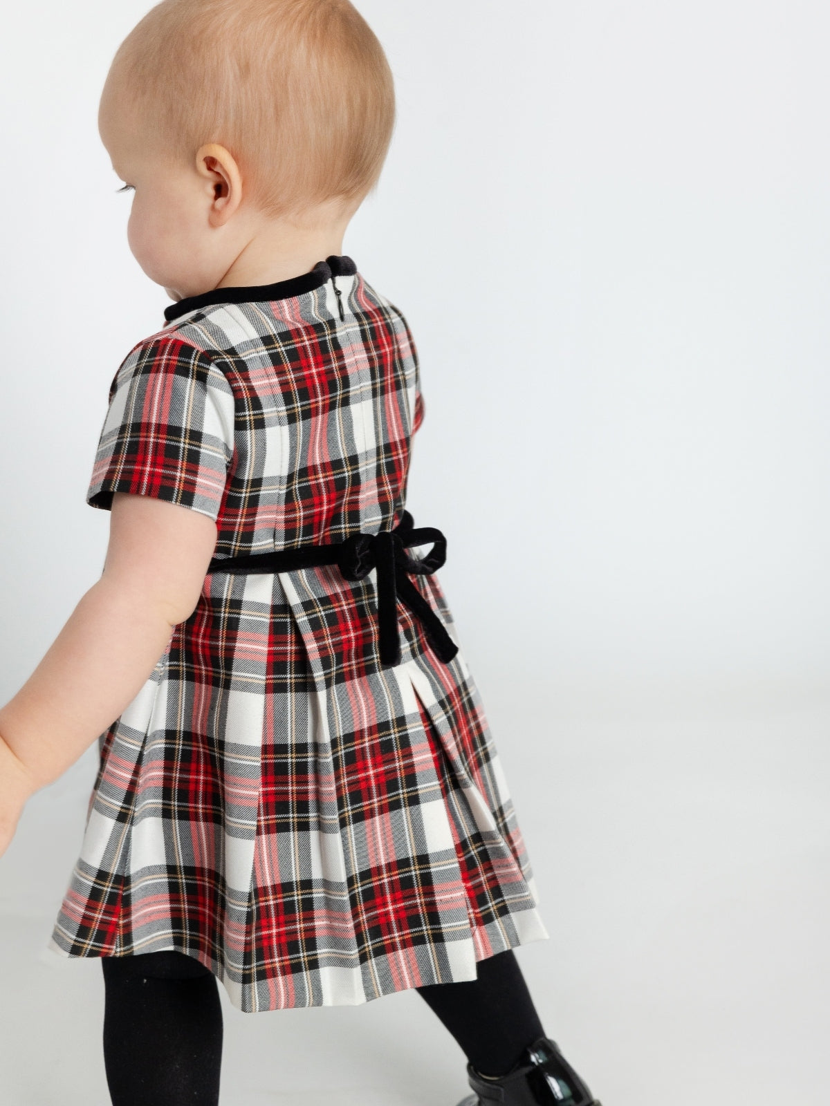 Plaid Dress with Velvet Bows Dresses Florence Eiseman