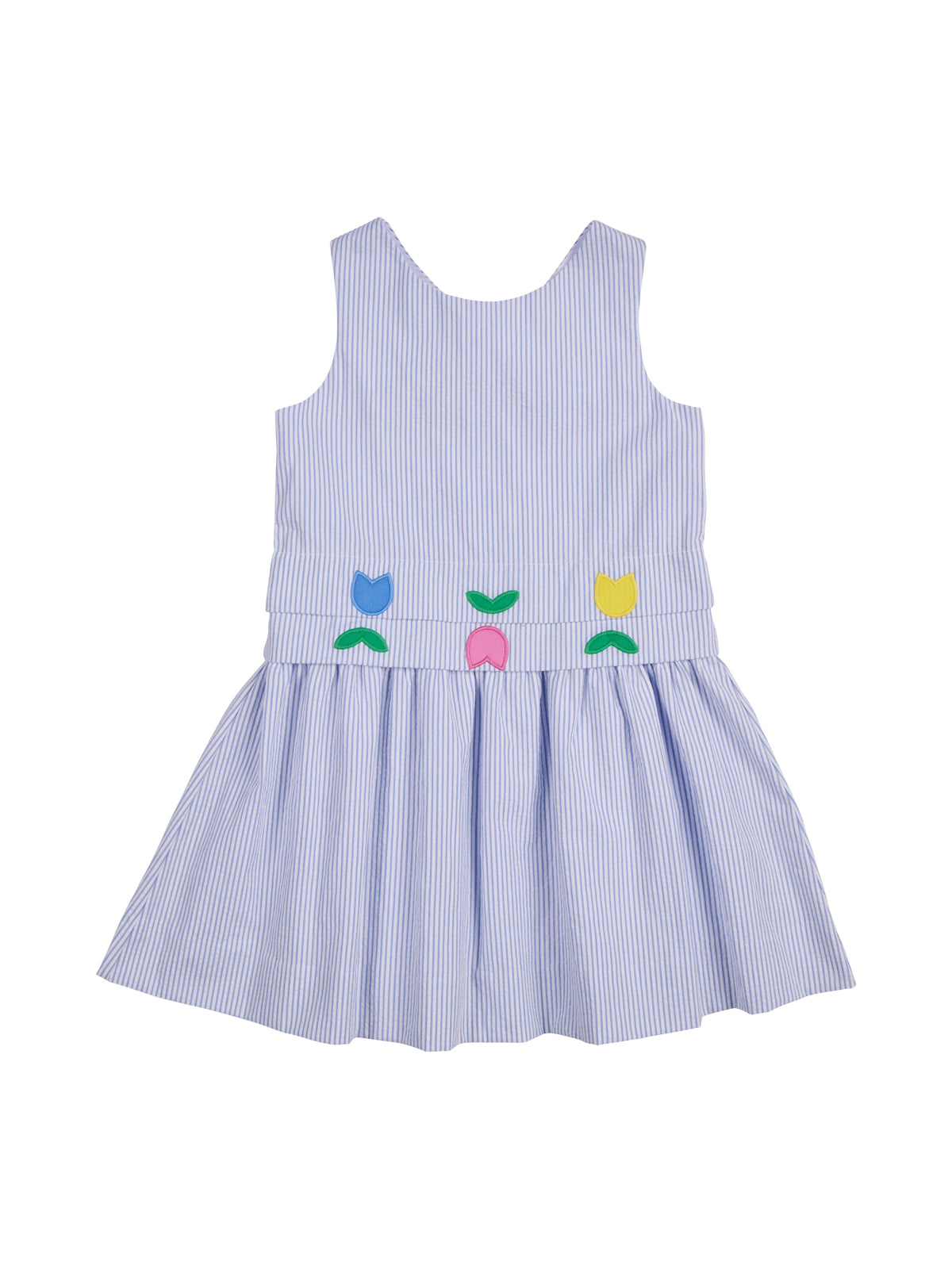 Seersucker Tulip Dress Dresses Florence Eiseman Blue Seersucker 3T