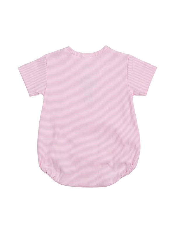 Striped Knit Flower Romper Rompers Florence Eiseman