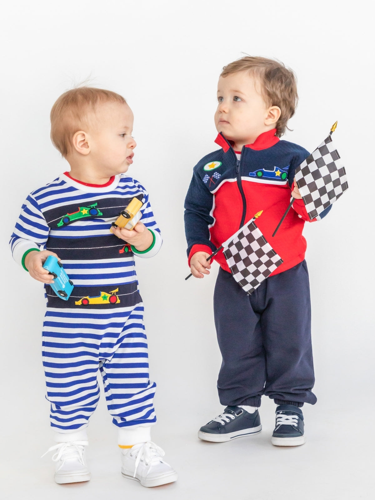 Jacquard Knit Racecar Jacket Sweatshirts Florence Eiseman   