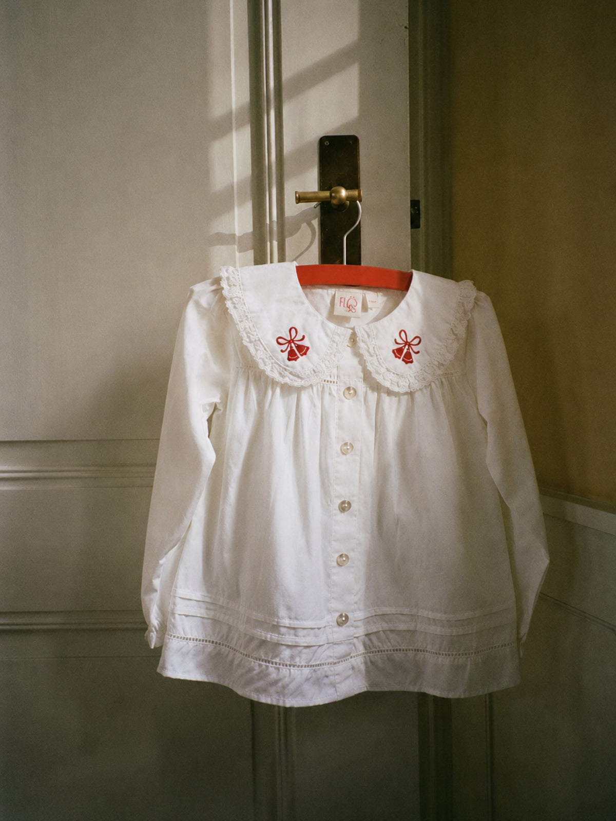 Adele Embroidered Collar Blouse Tops Flöss