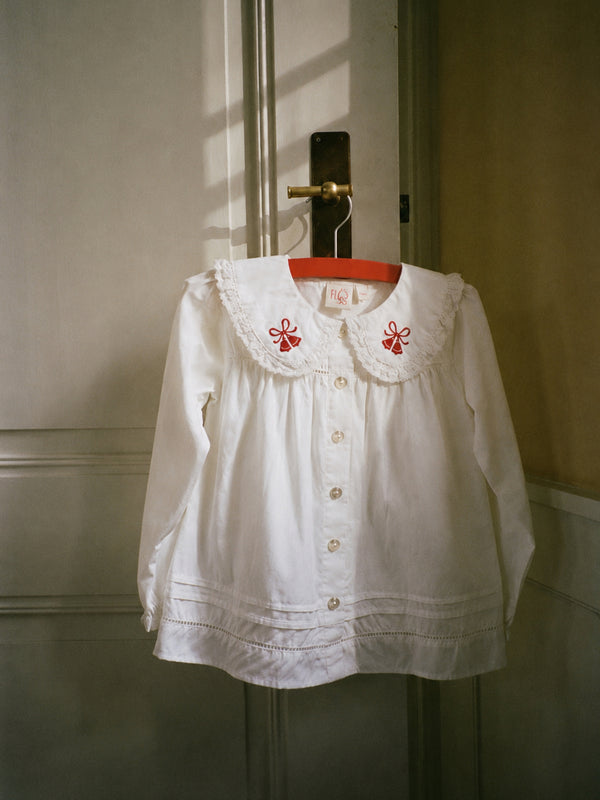 Adele Embroidered Collar Blouse Tops Flöss