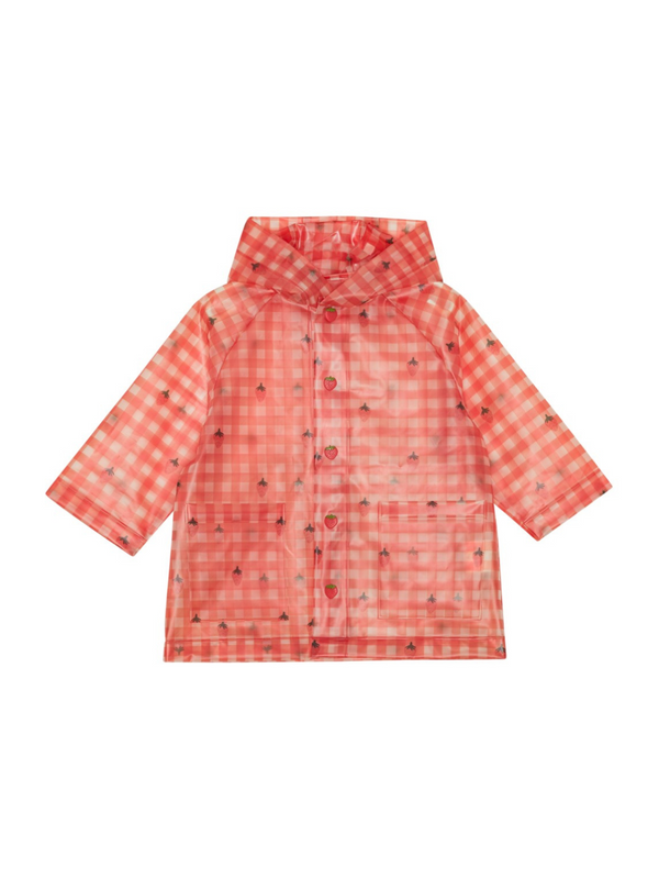 Calia Raincoat Outerwear Flöss Berry Gingham 18M-2Y