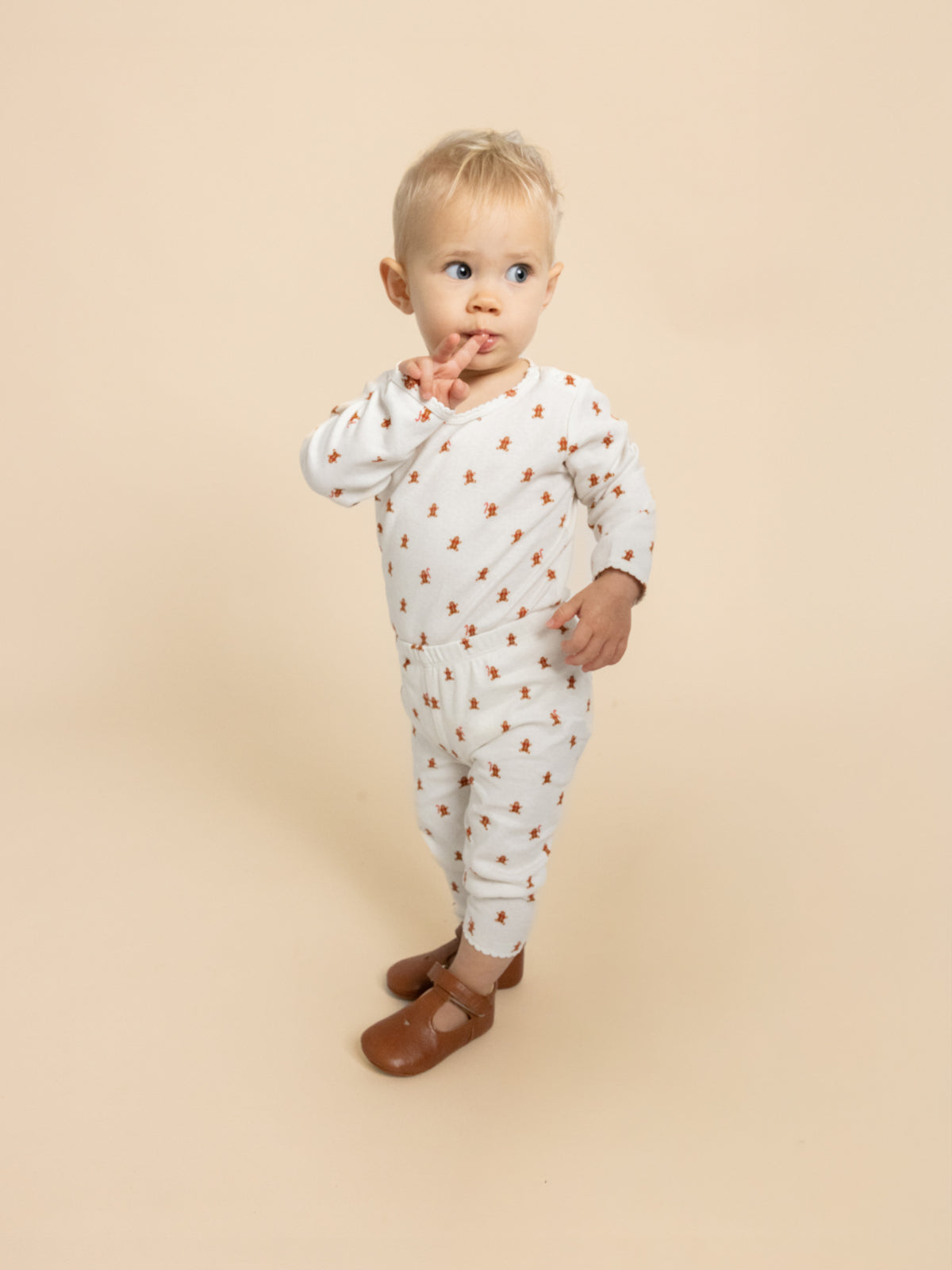 Charlie Gingerbread Bodysuit & Leggings Set Sets Flöss