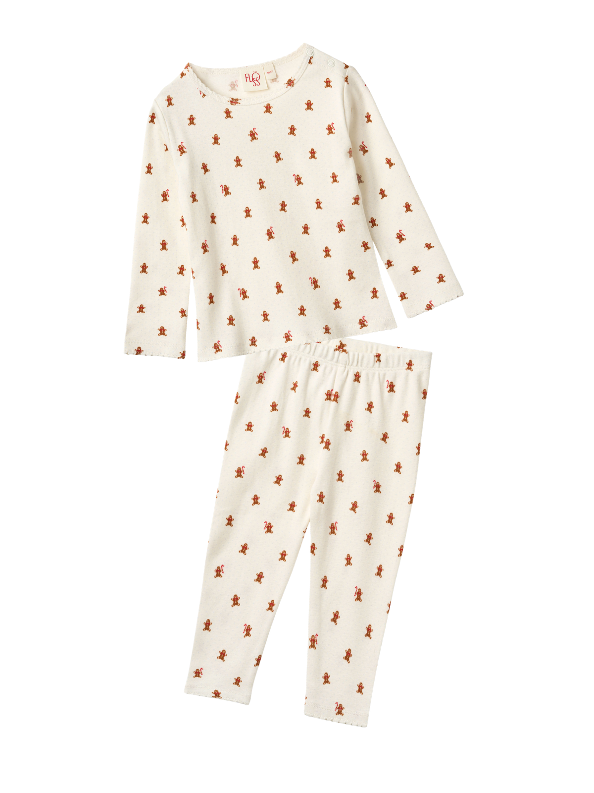 Charlie Gingerbread Leggings Set Sets Flöss Gingerbread Dot 18M