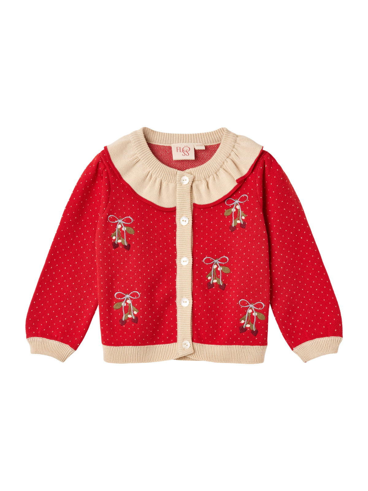 Elsie Cardigan Sweaters Flöss Poppy Red 2Y