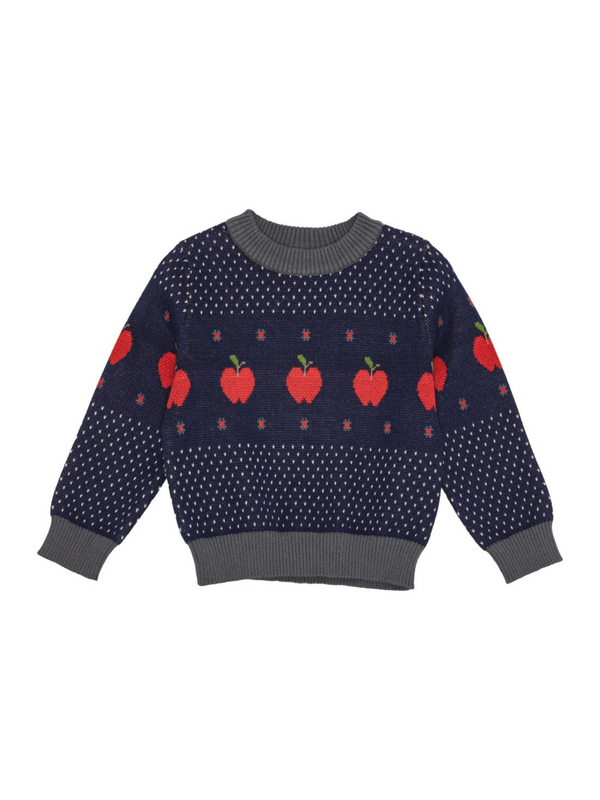 Esther Apple Sweater Sweaters Flöss Navy 1Y