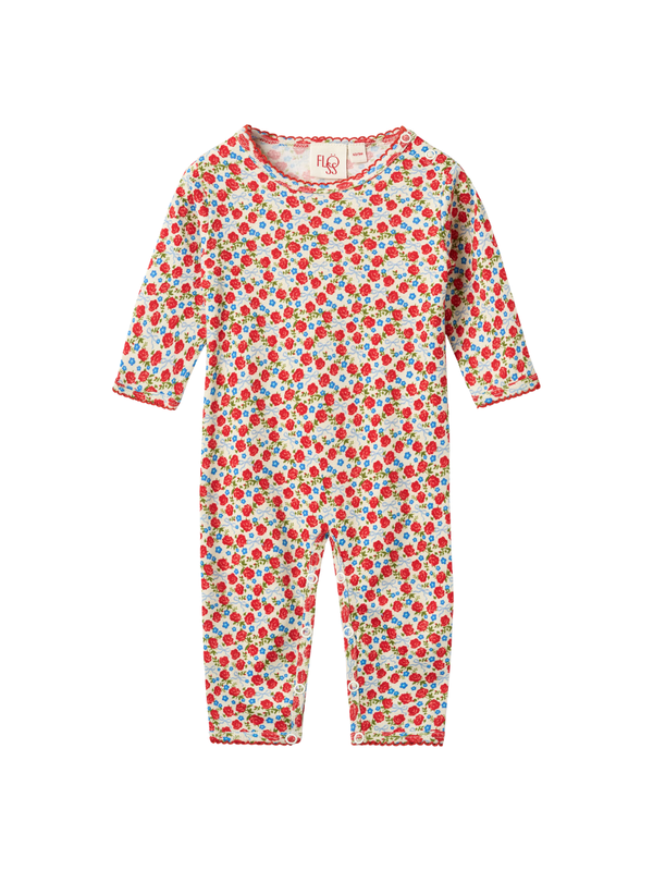 Fresa Floral Romper