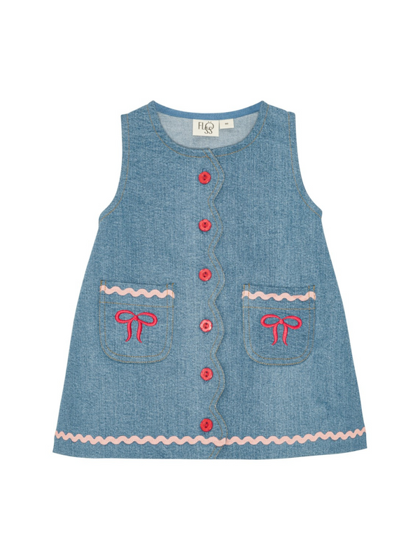 Hazel Dress Dresses Flöss Denim 2Y