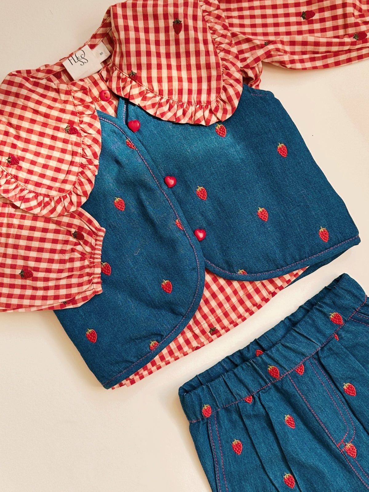 Molly Gingham Blouse Tops Flöss   