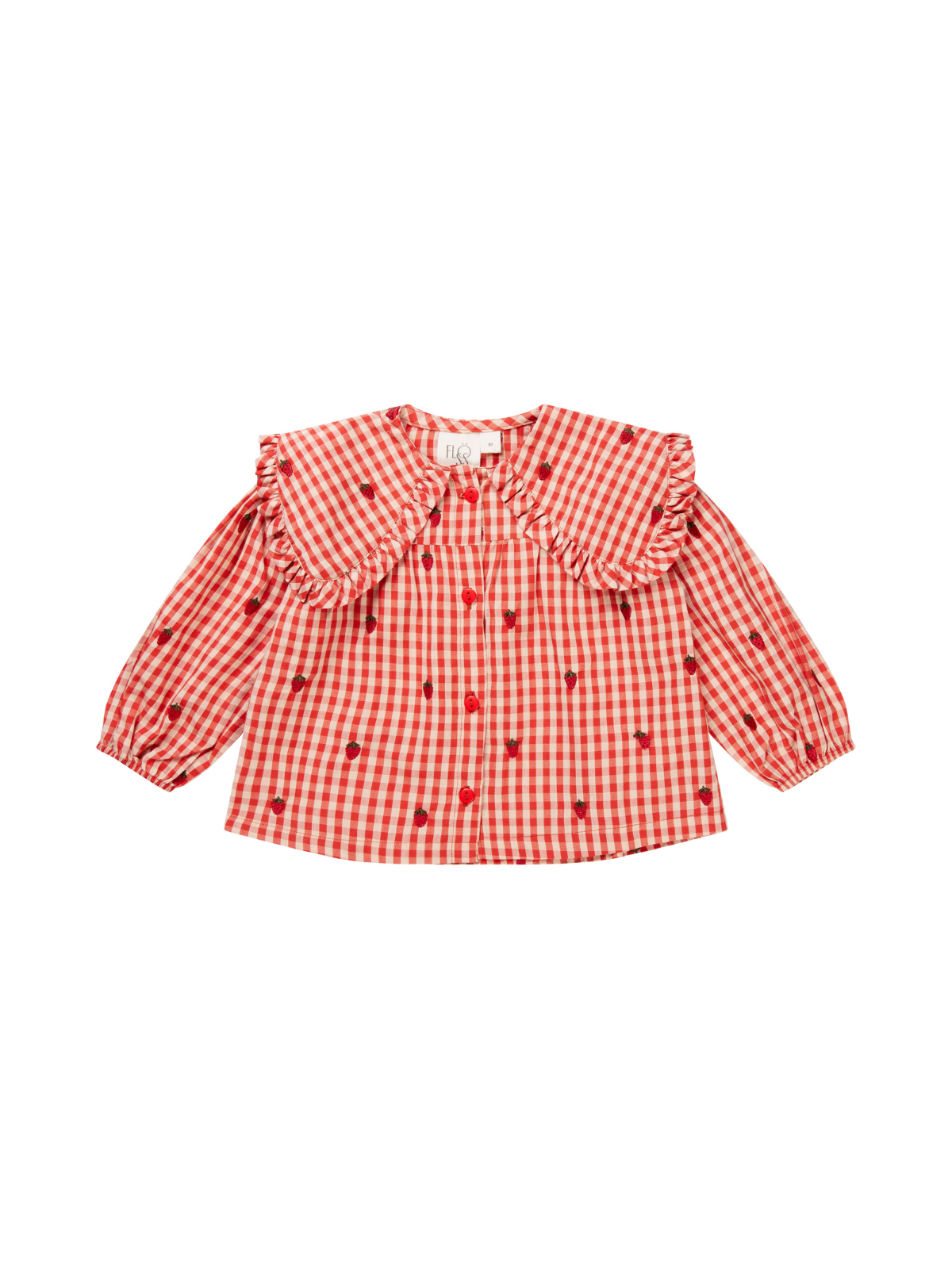 Molly Gingham Blouse Tops Flöss Red 1Y 