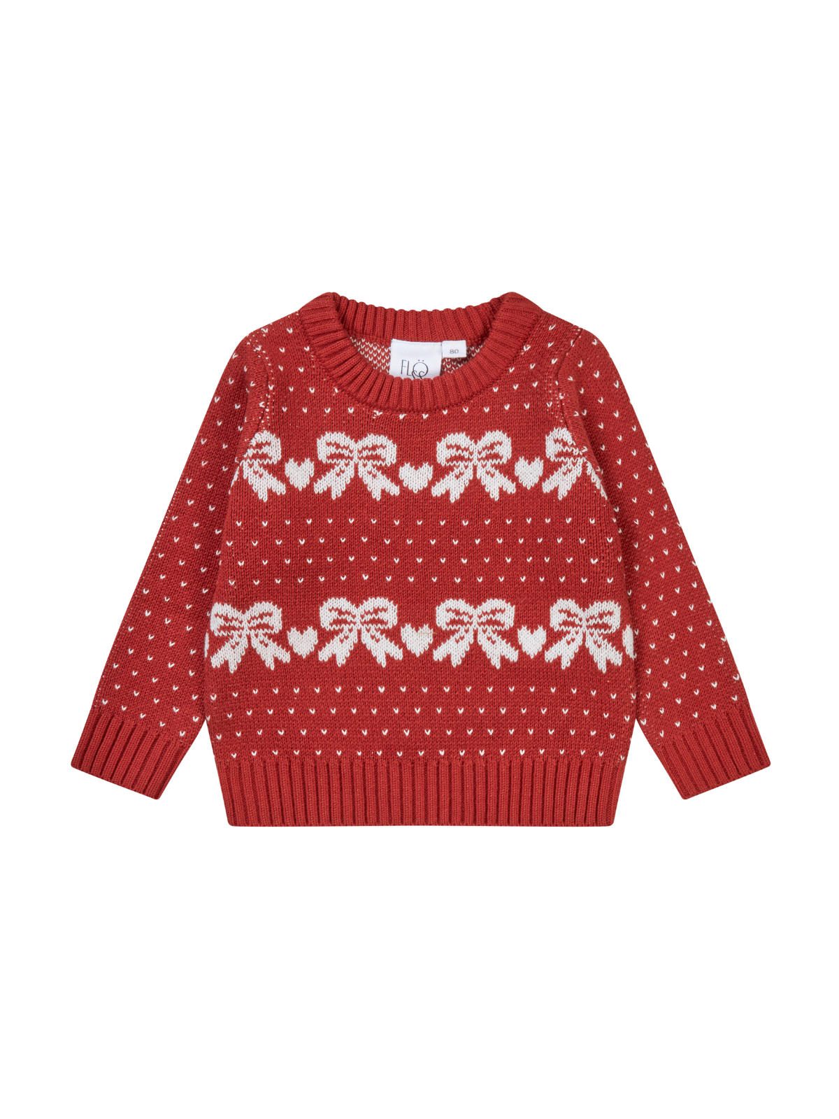 Noe Bow Sweater Sweaters Flöss Red 1Y 