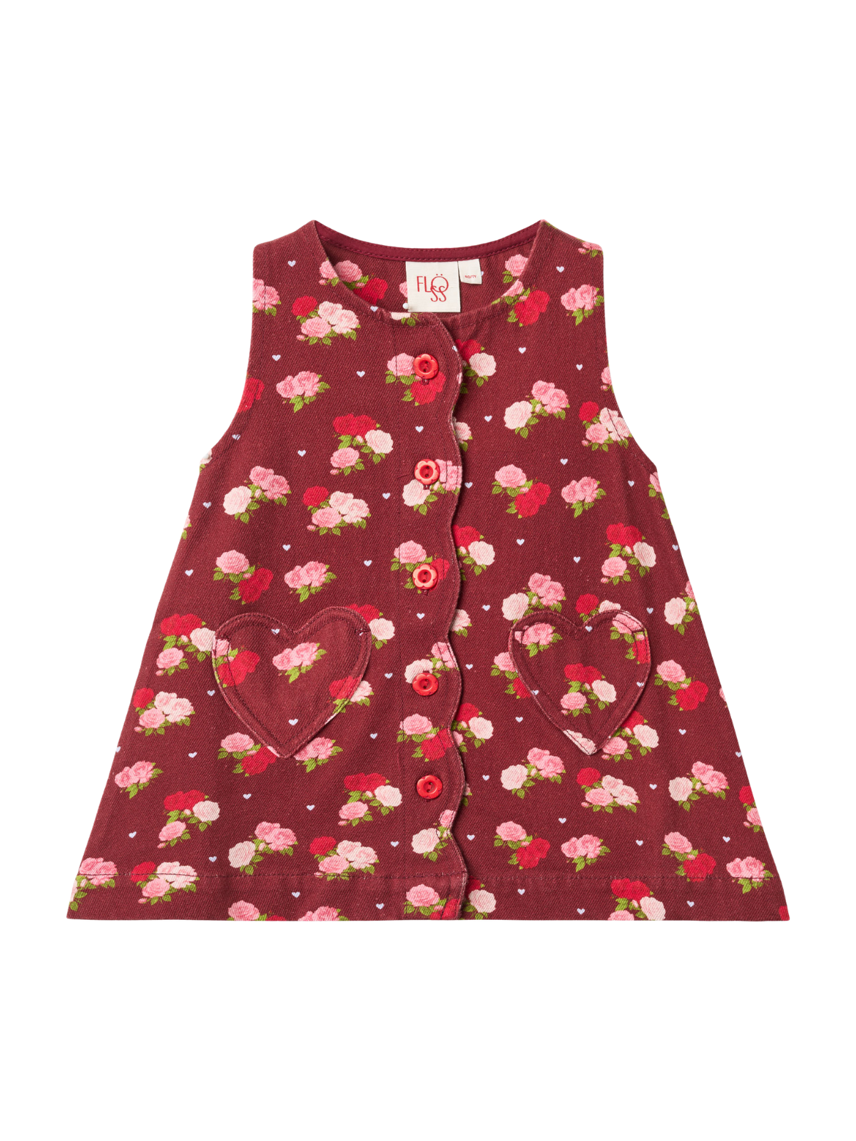 Riley Dress Dresses Flöss Cranberry Rose 2Y