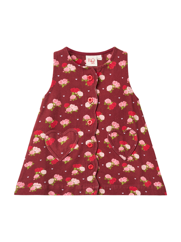 Riley Dress Dresses Flöss Cranberry Rose 2Y