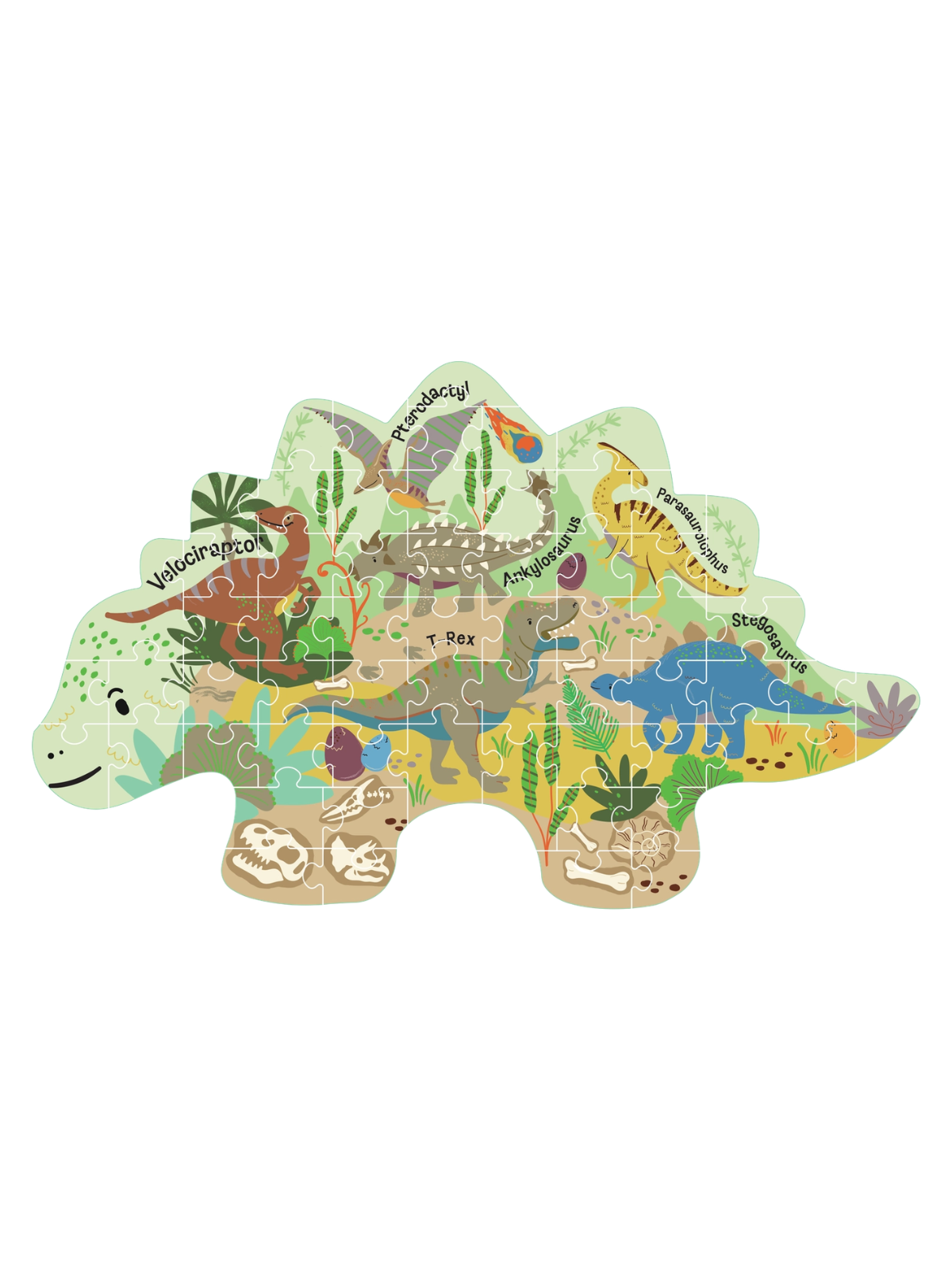 Dimoo Puzzzle Dino 60Pc Puzzle, Prehistoric puzzle fun