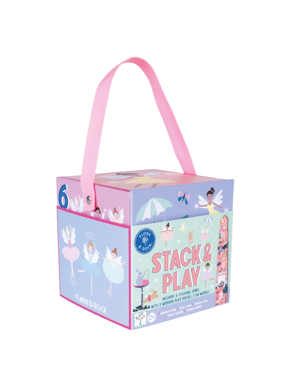 Enchanted Ballerina Stacking Cubes Pretend Play Floss and Rock