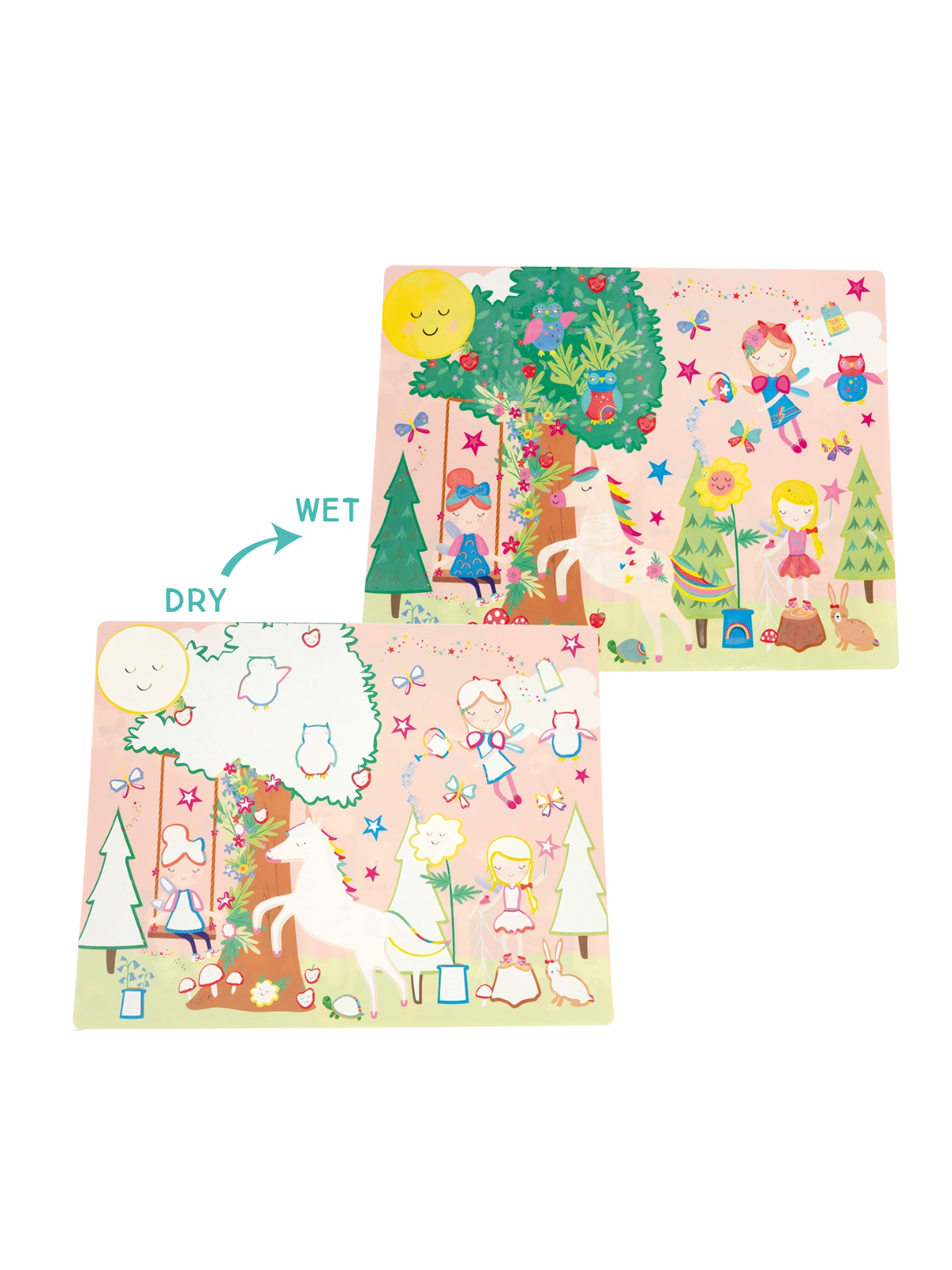 Magic Place Mat Rainbow Fairy Magic Water Placemat | Danrie