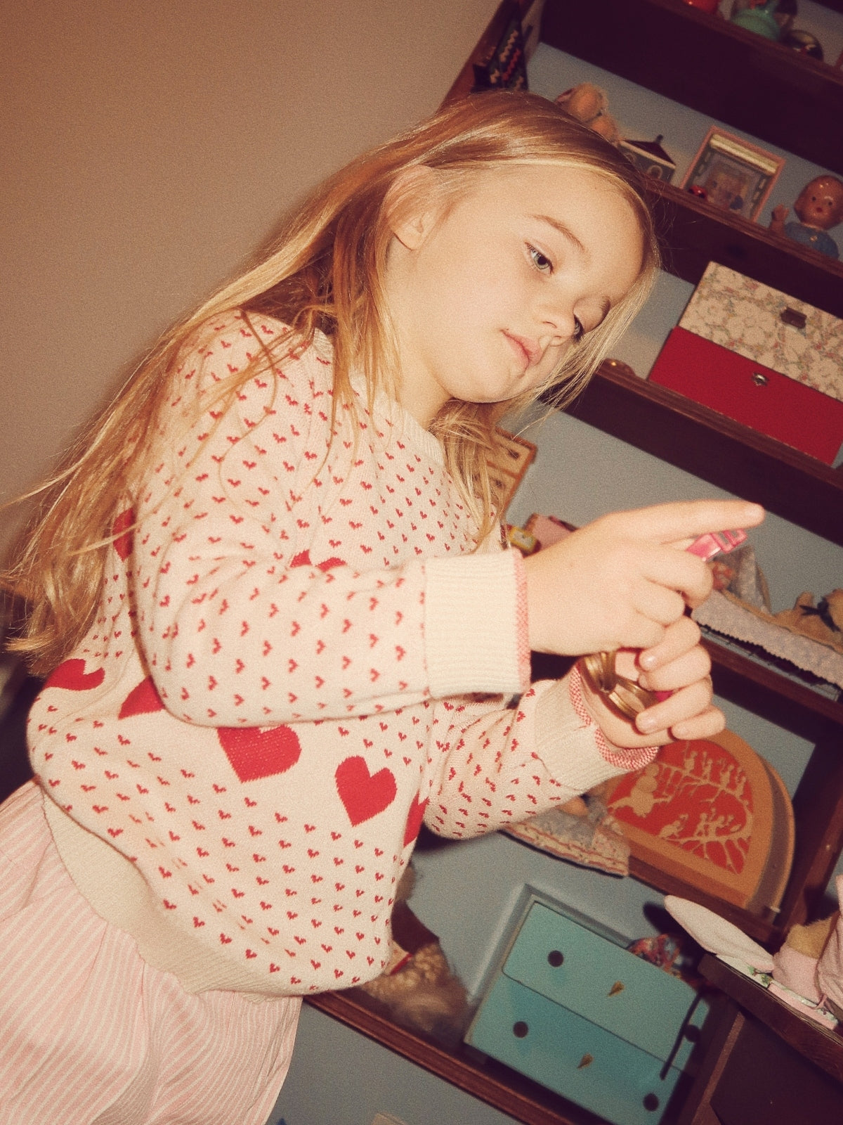 Zoe Heart Sweater Sweaters Flöss   