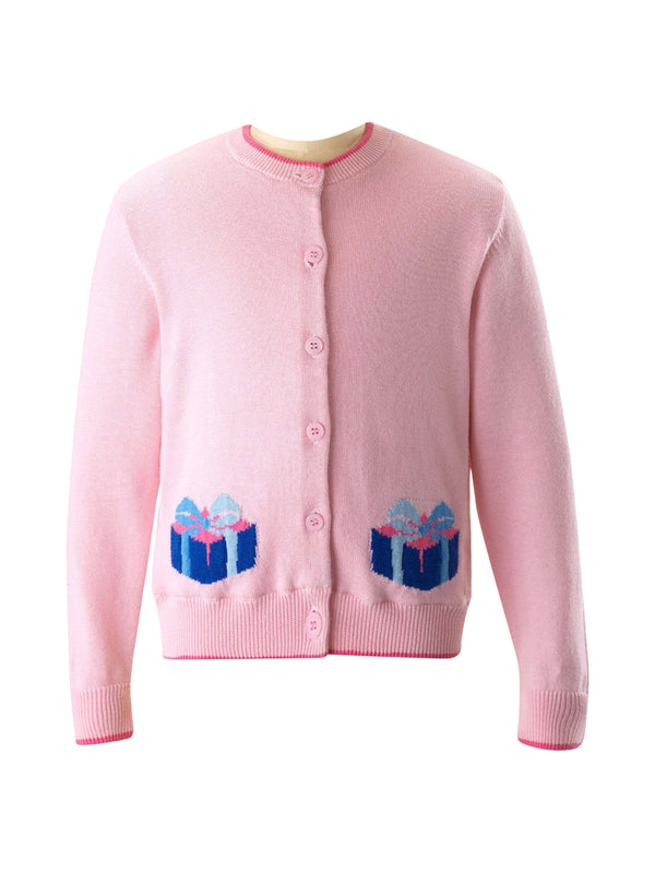 Gift Intarsia Cardigan Sweaters Rachel Riley Light Pink 12M 