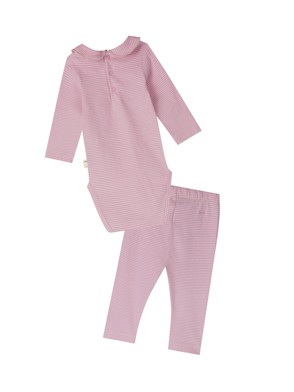 Bubblegum Collared Bodysuit & Leggings Set Sets Gray Label