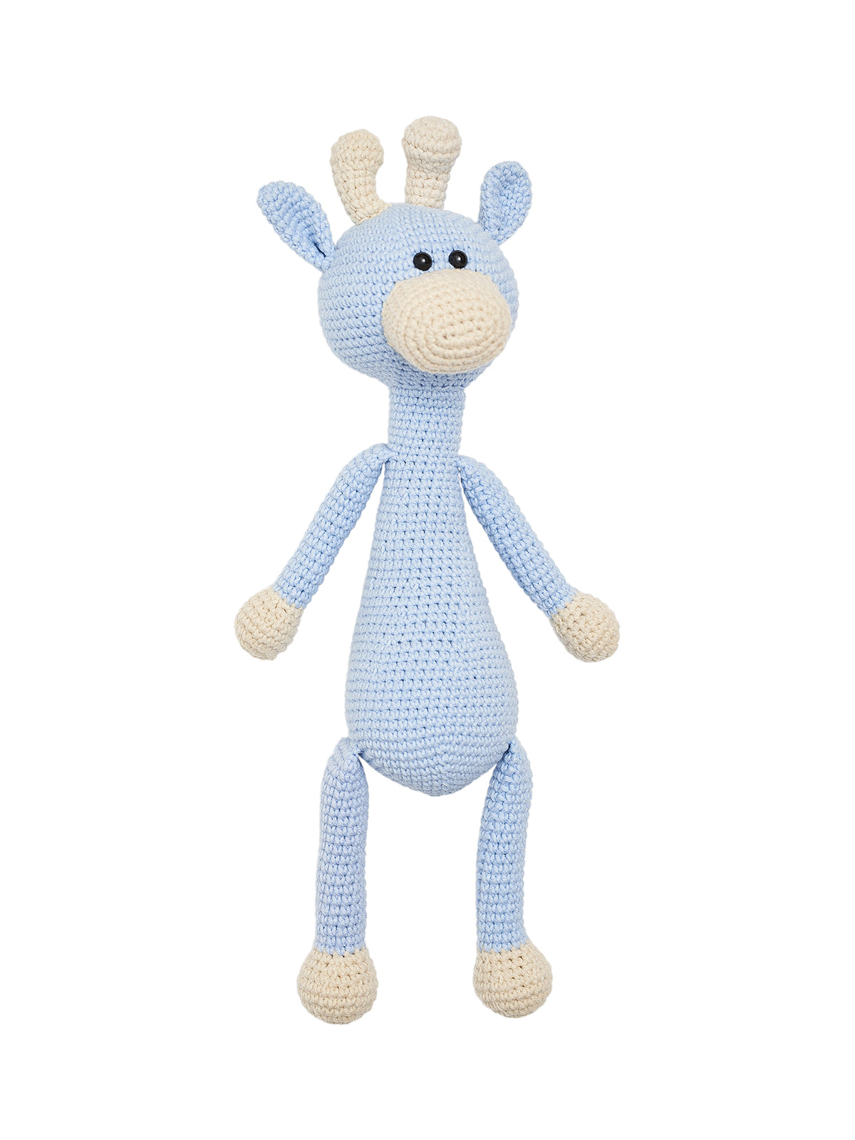 Hand Crochet Giraffe Plush Sevim Handmade Blue  