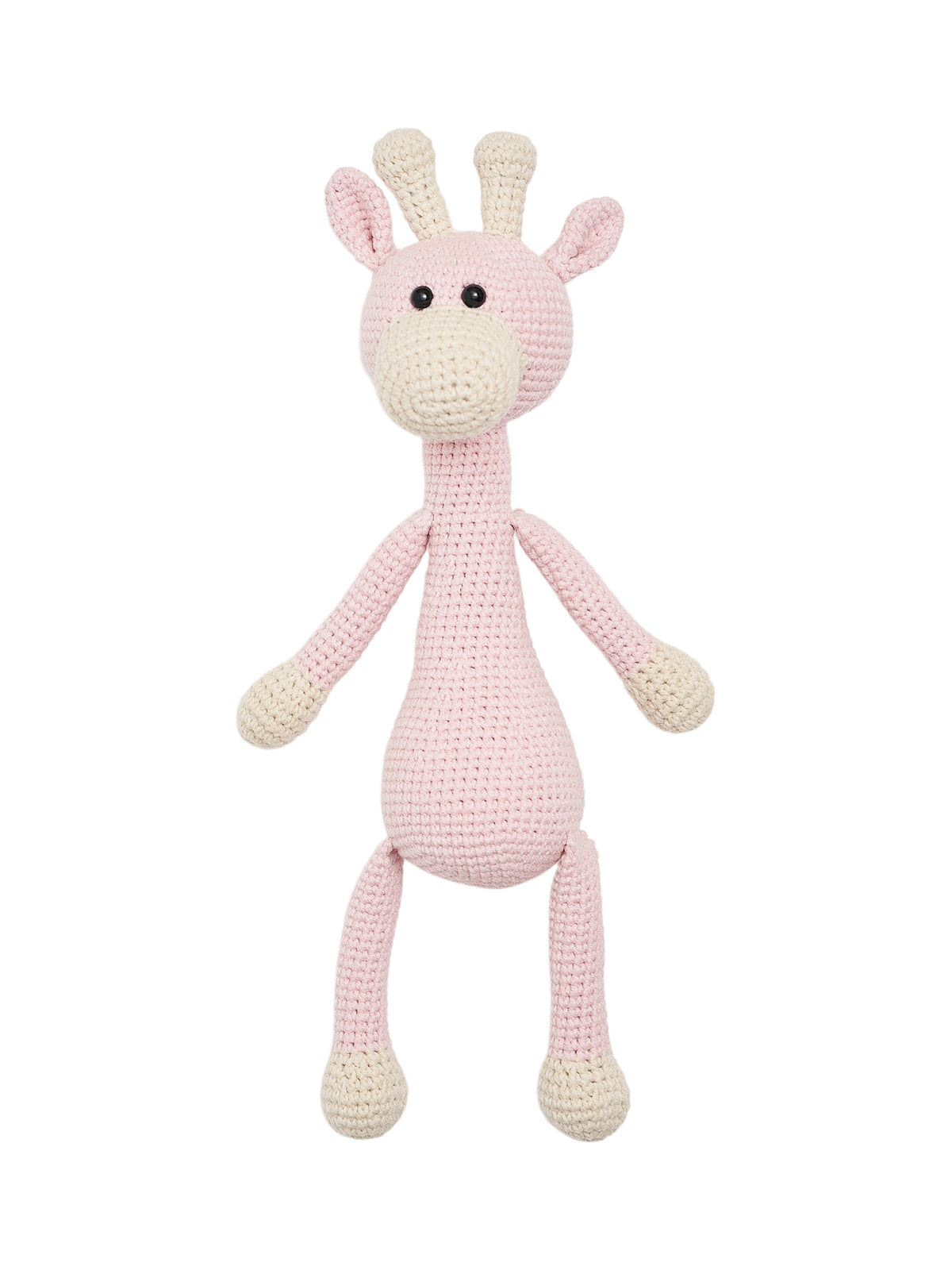 Hand Crochet Giraffe Plush Sevim Handmade Pink  