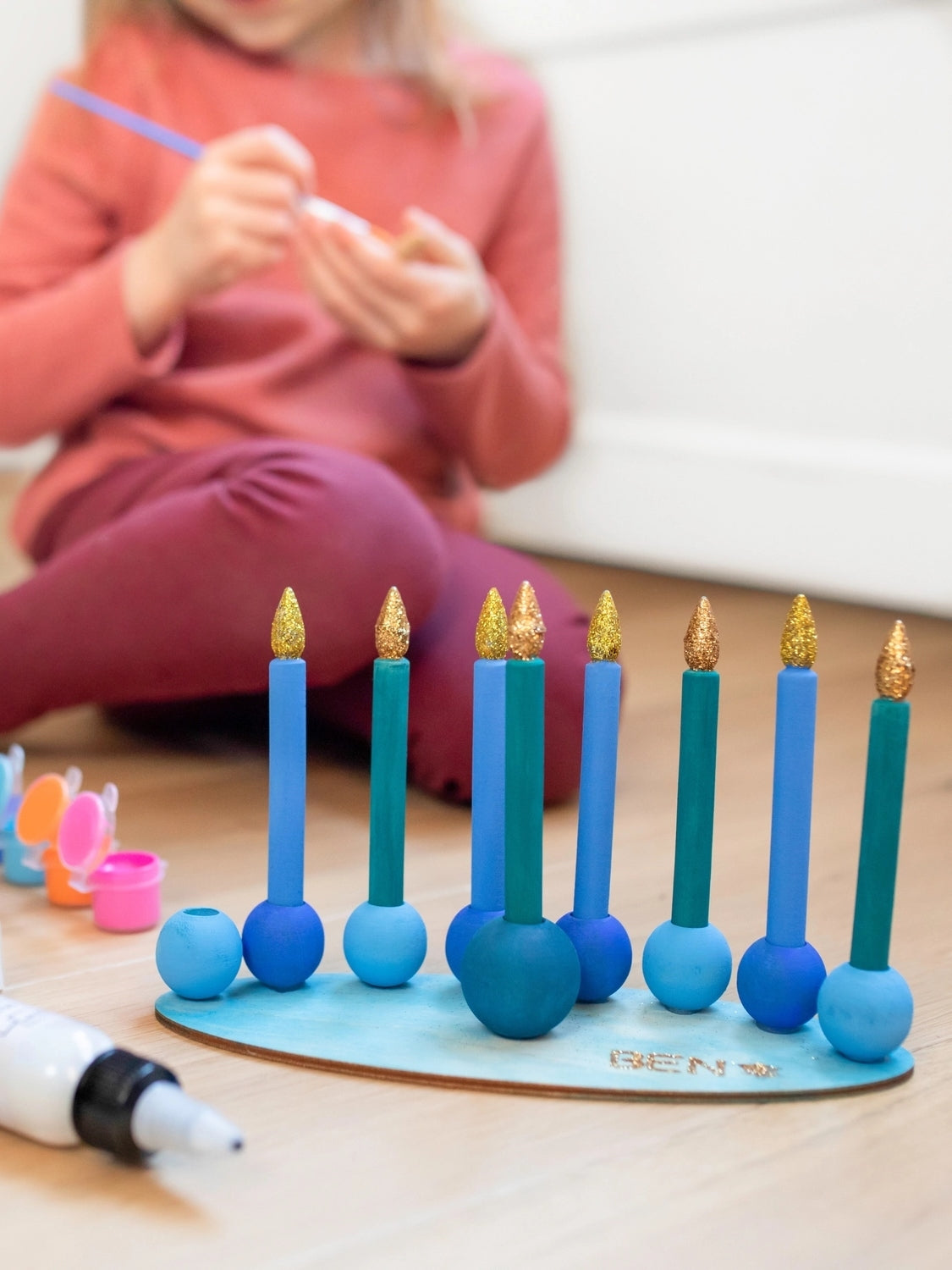 My DIY Hanukkah Menorah Kit Arts & Crafts Hanukkah Kits   