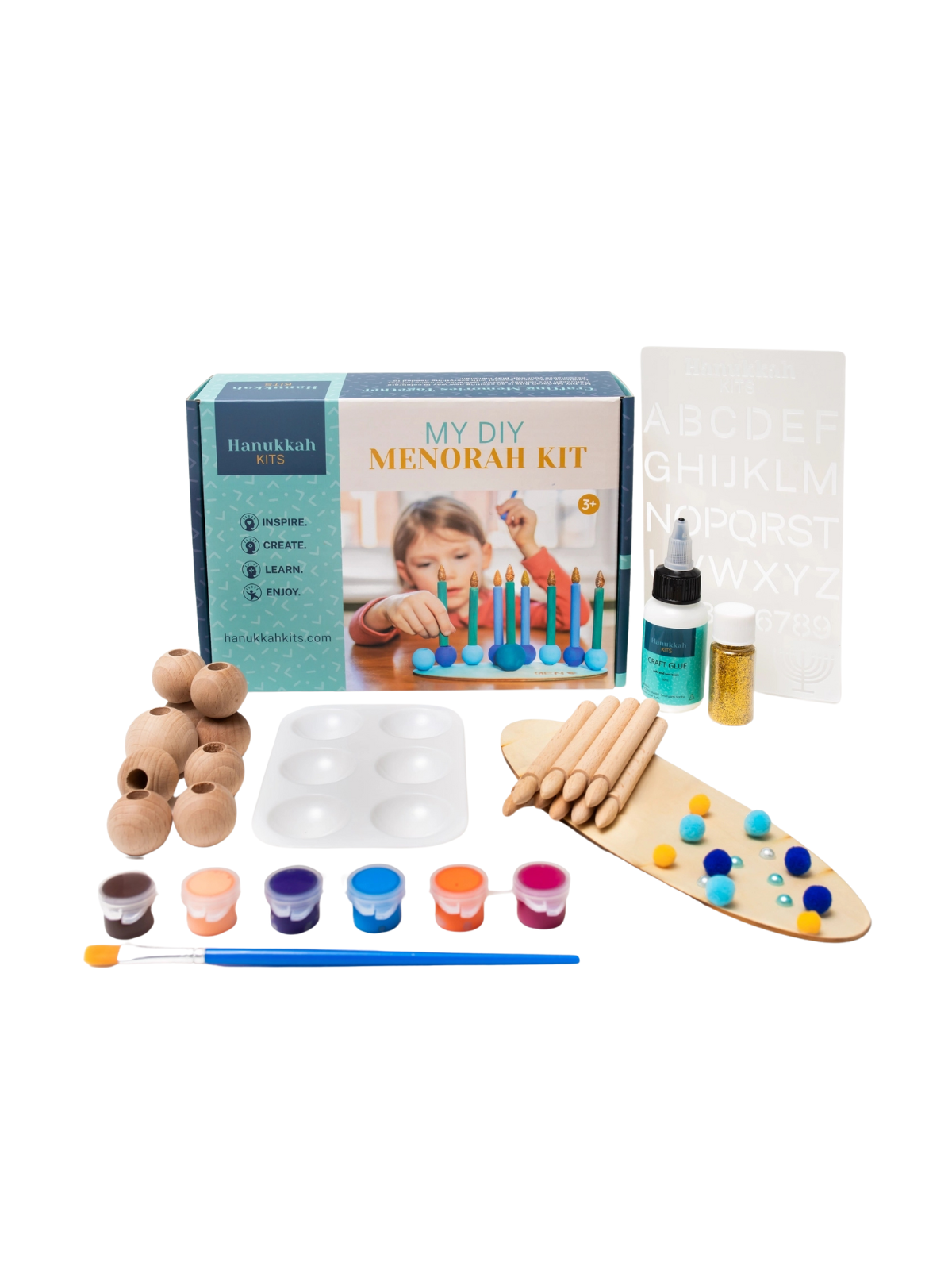 My DIY Hanukkah Menorah Kit Arts & Crafts Hanukkah Kits   