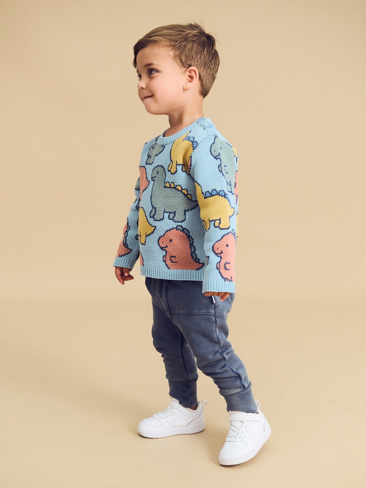 Allover Dino Sweater Sweaters Huxbaby   