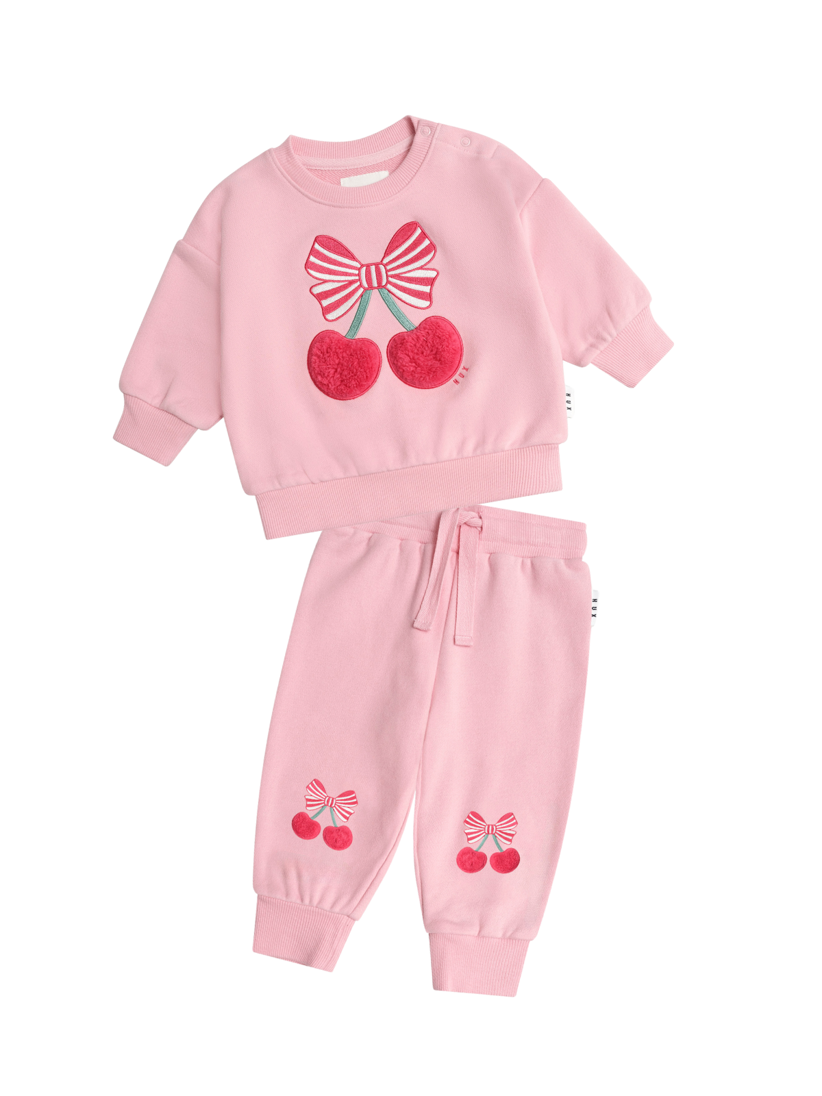 Cherry Pie Set Sets Huxbaby Pink 6-12M