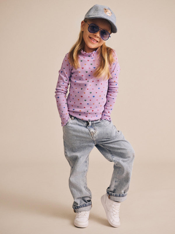 Hearts All Over Ribbed Set Sets Huxbaby