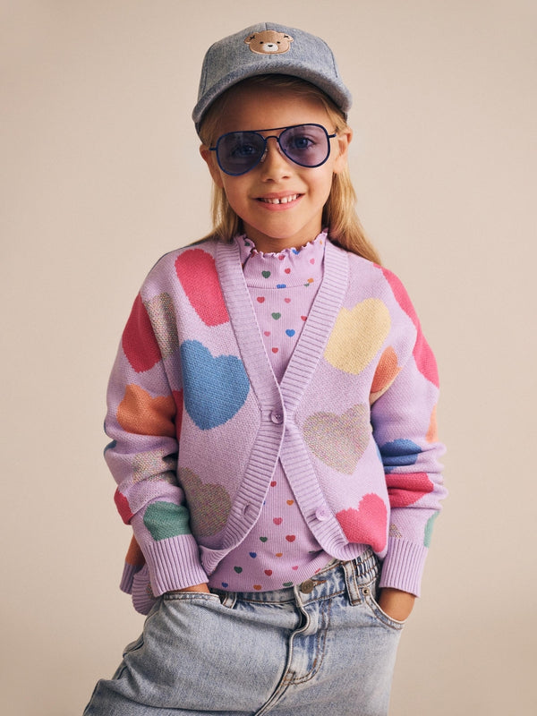 Loveheart Knit Cardigan Sweaters Huxbaby