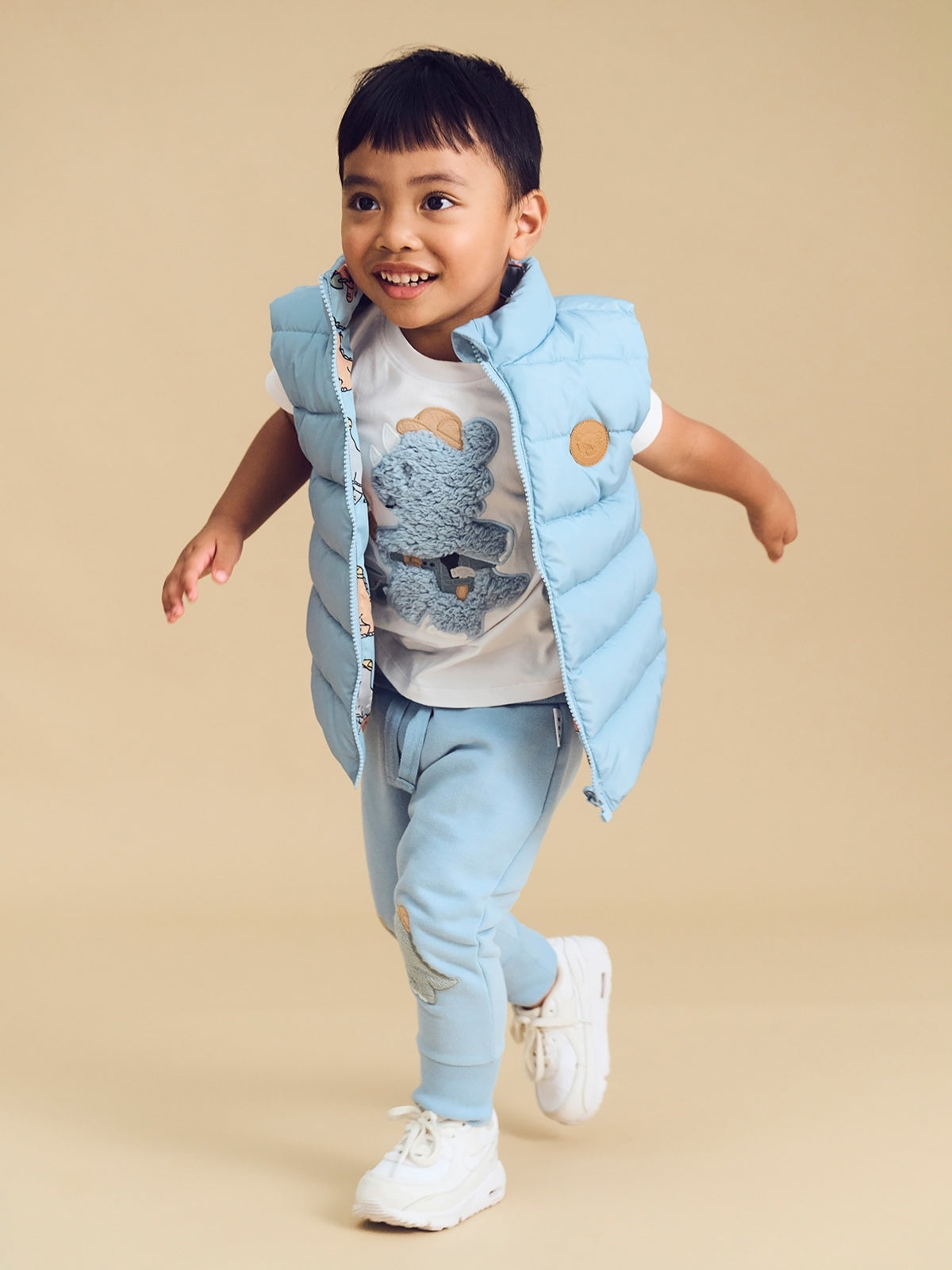 Reversible Dino Vest Outerwear Huxbaby   