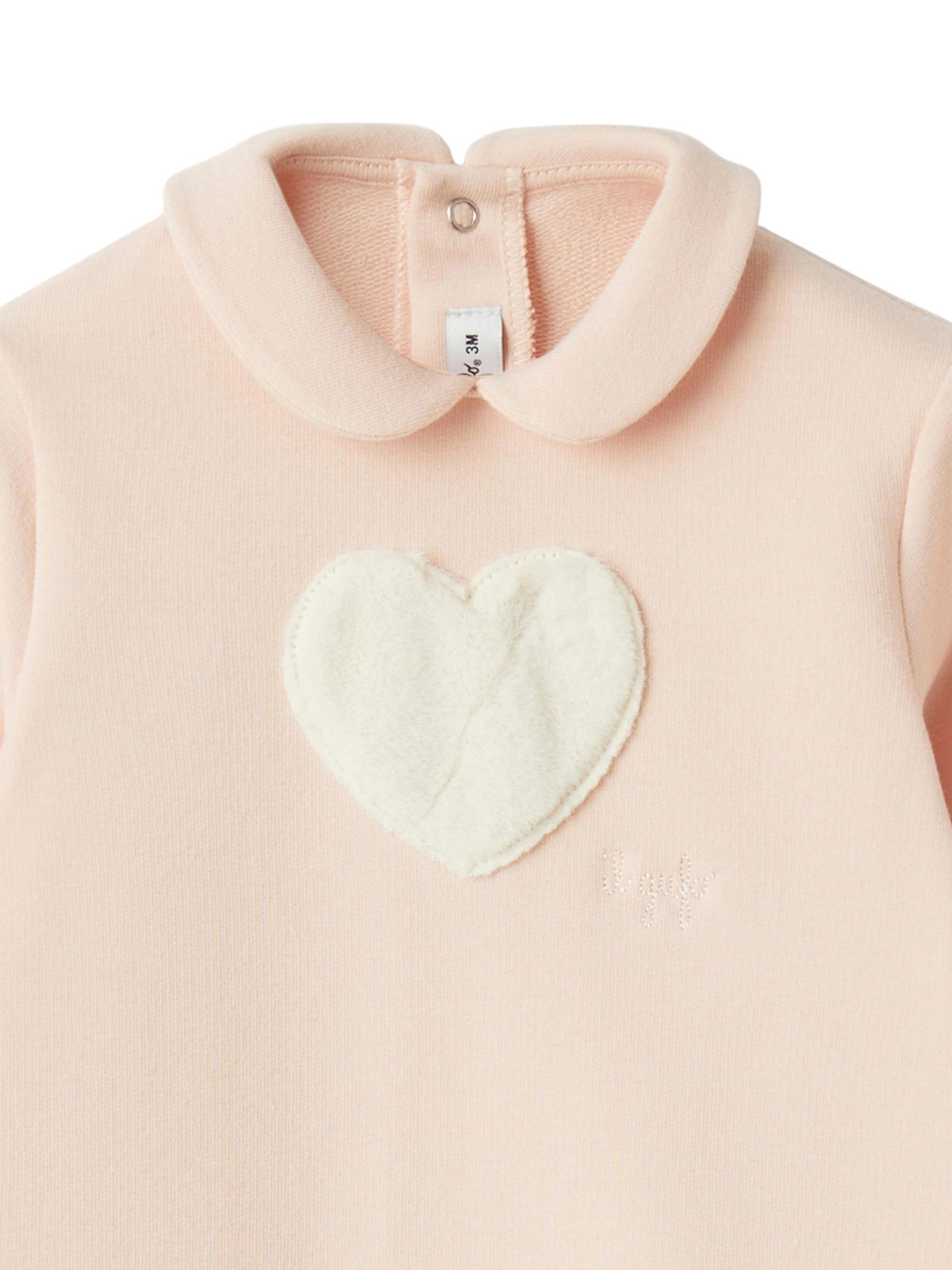 Heart Collared Footie Rompers Il Gufo   