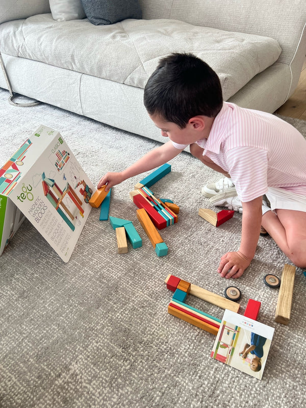 42 Piece Magnetic Wooden Block Set Games & Puzzles Tegu   