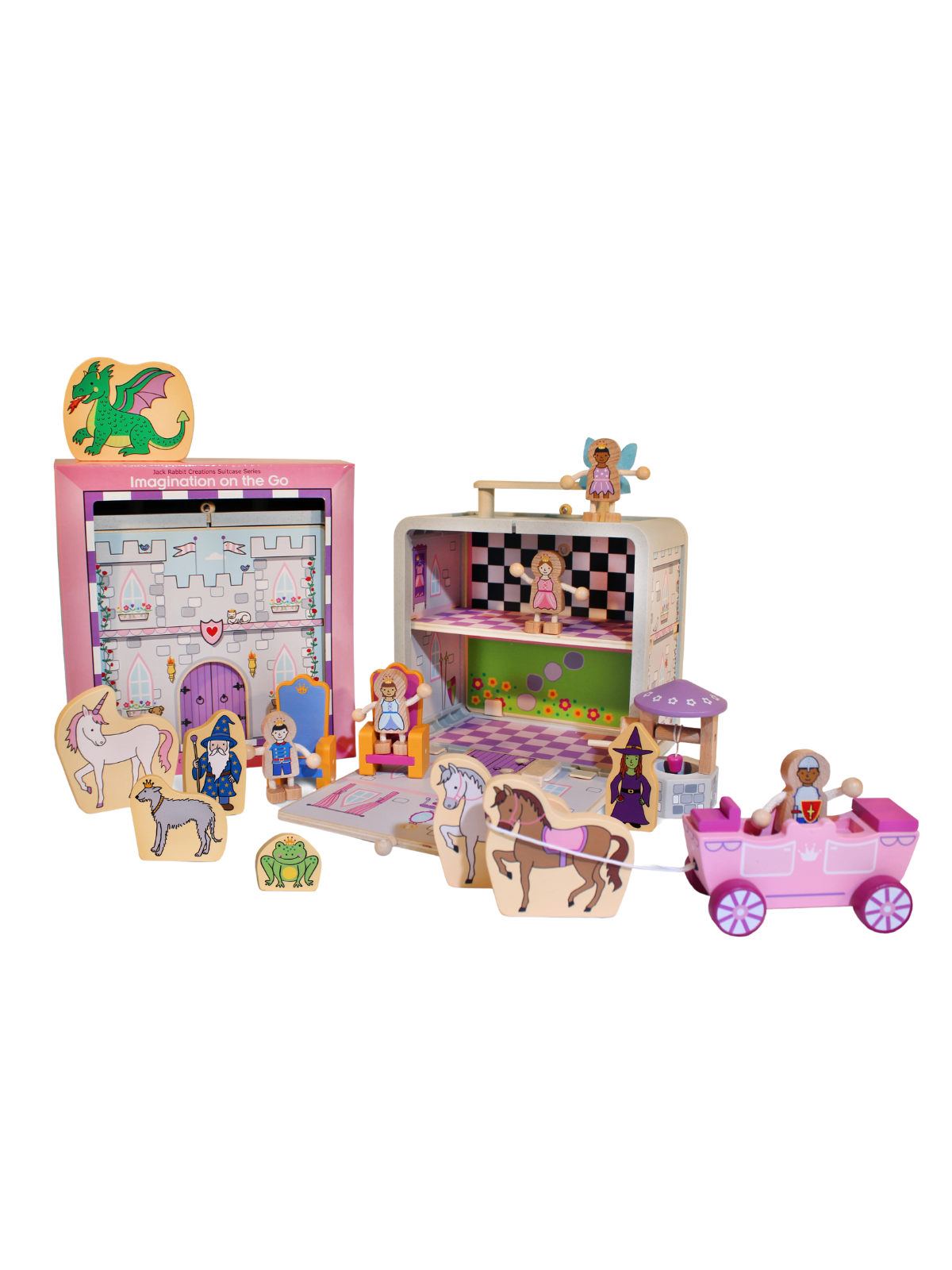 Suitcase Series: Princess Castle Pretend Play Jack Rabbit Creations