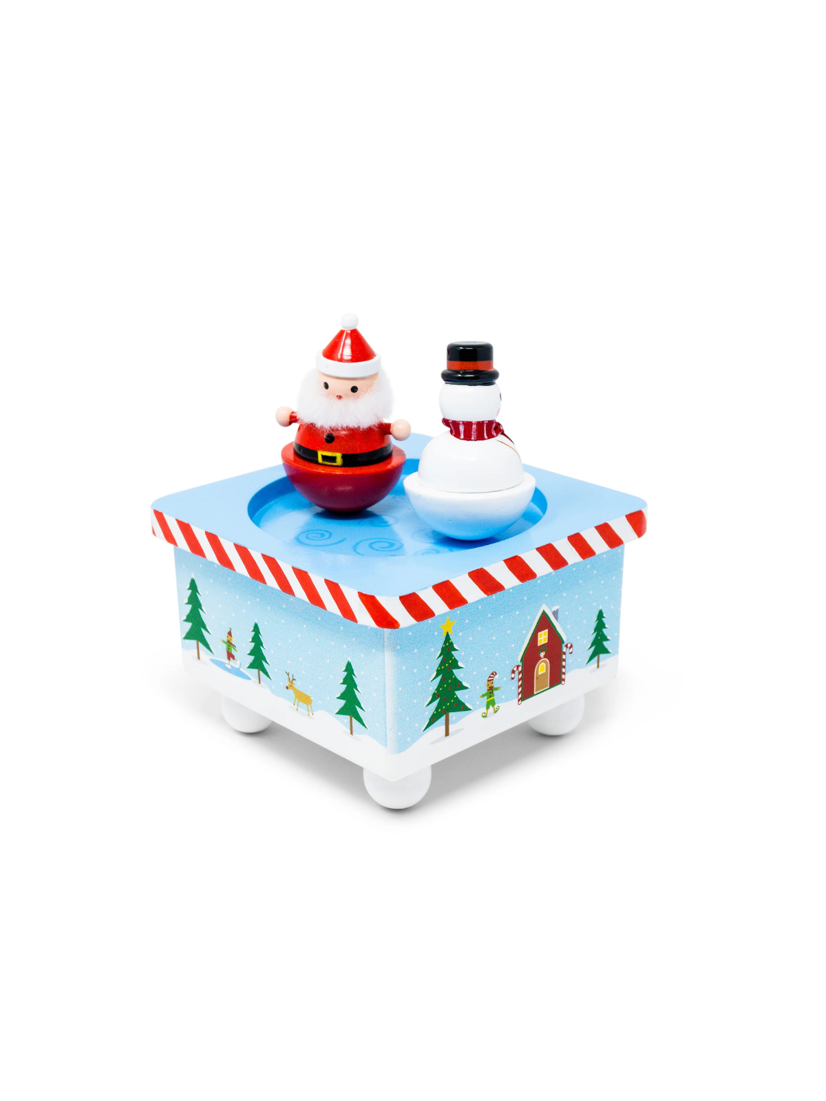 Dancing Santa & Frosty Christmas Music Box Pretend Play Jack Rabbit Creations
