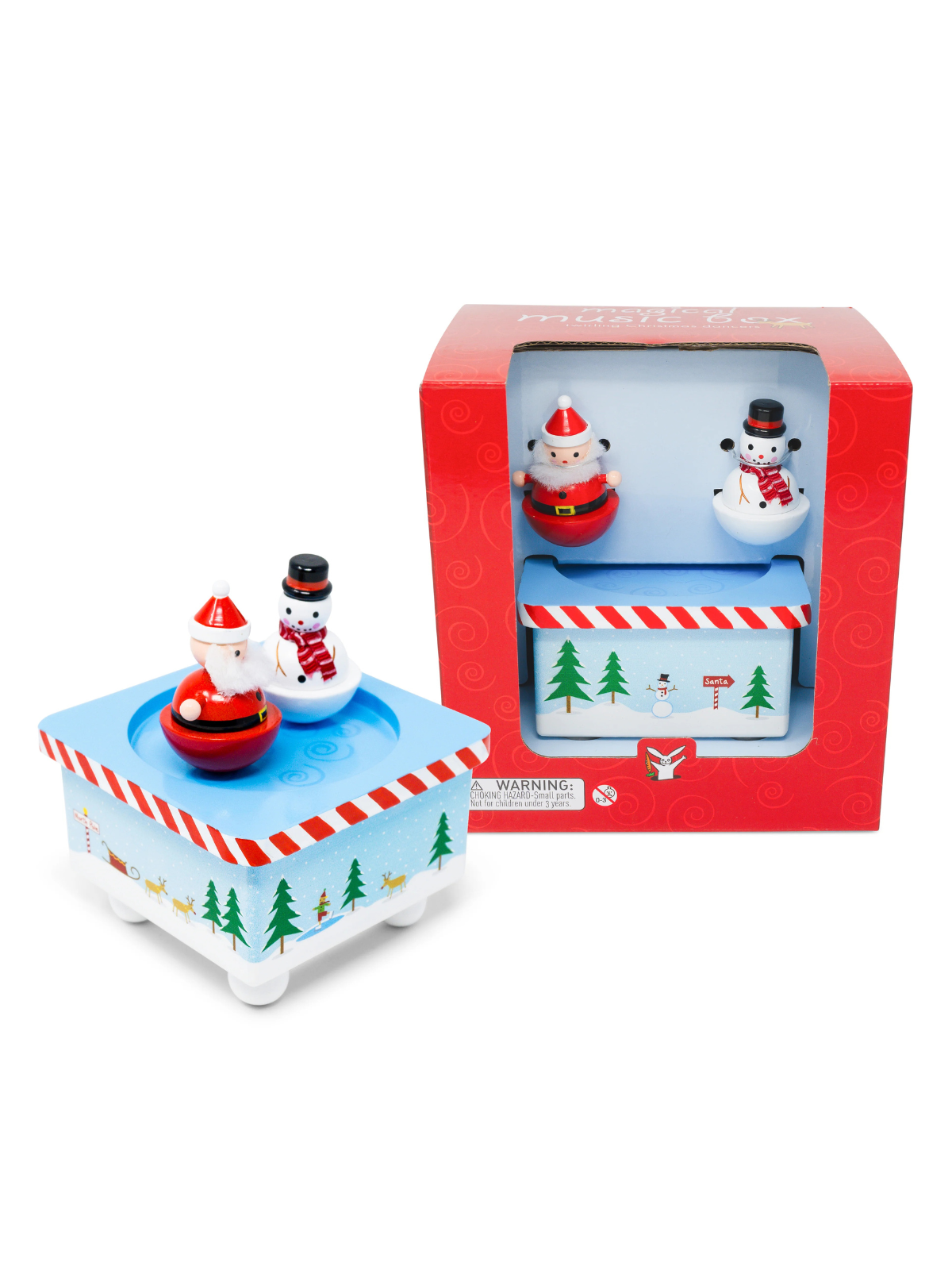 Dancing Santa & Frosty Christmas Music Box Pretend Play Jack Rabbit Creations