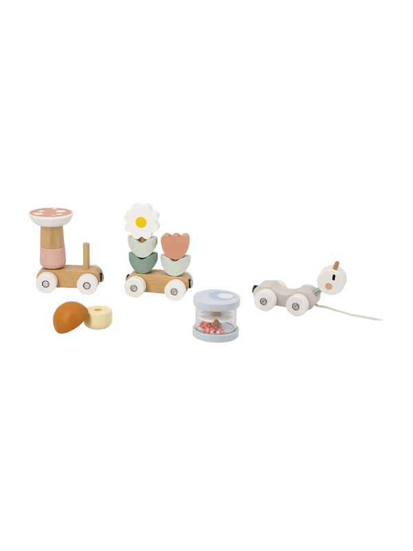 Sweet Cocoon Snail Pull-Along Stacker Train Pretend Play Janod