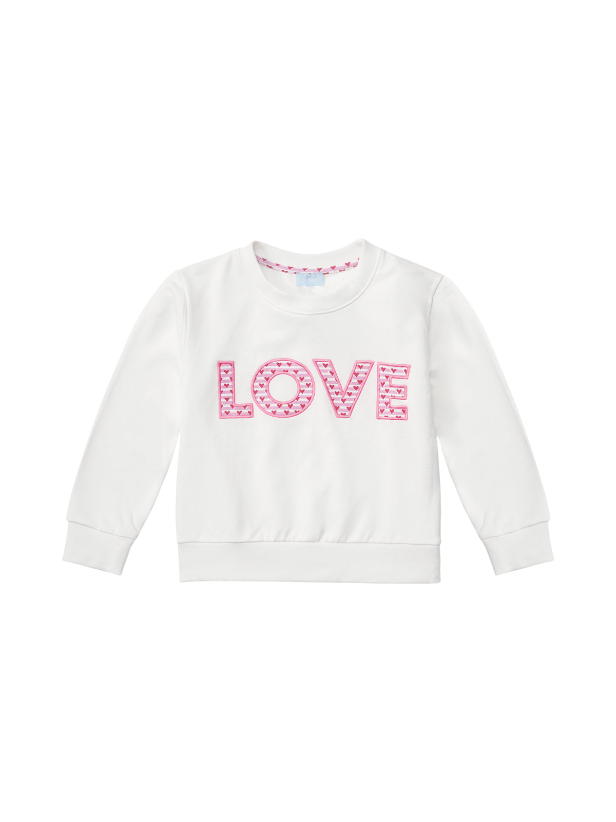 Love Crewneck Sweatshirt Sweatshirts Joy Street Kids White 12-24M