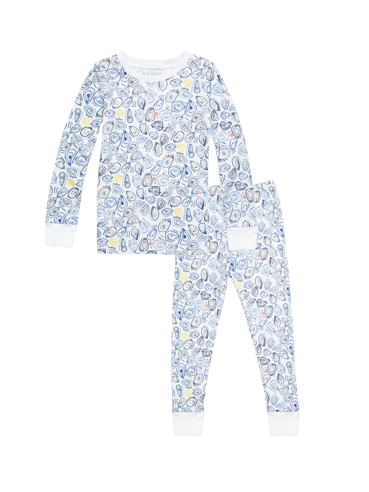 Oysters Two Piece Pajama Set Pajamas Joy Street Kids White 2Y