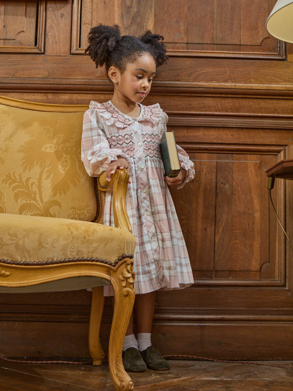 Adeline Smocked Tartan Dress Dresses Kidiwi