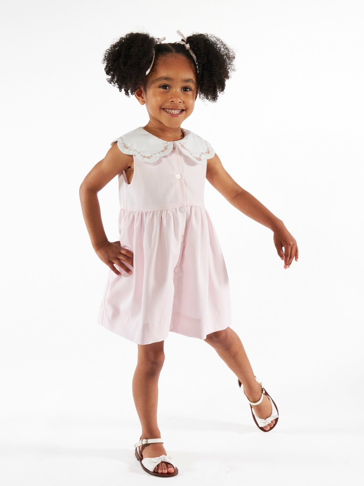 Colette Embroidered Collar Dress Dresses Kidiwi