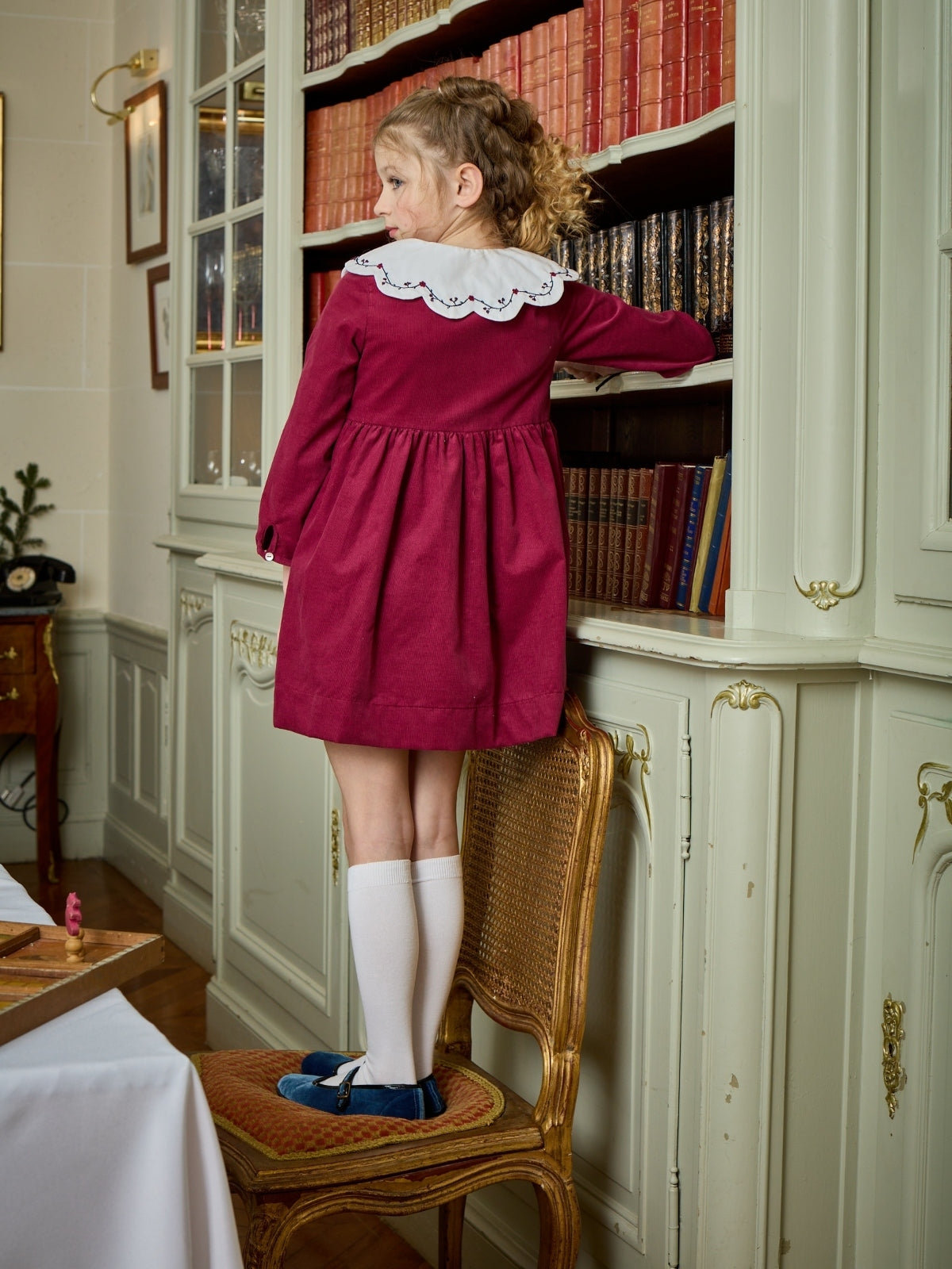 Colette Embroidered Long Sleeve Dress Dresses Kidiwi