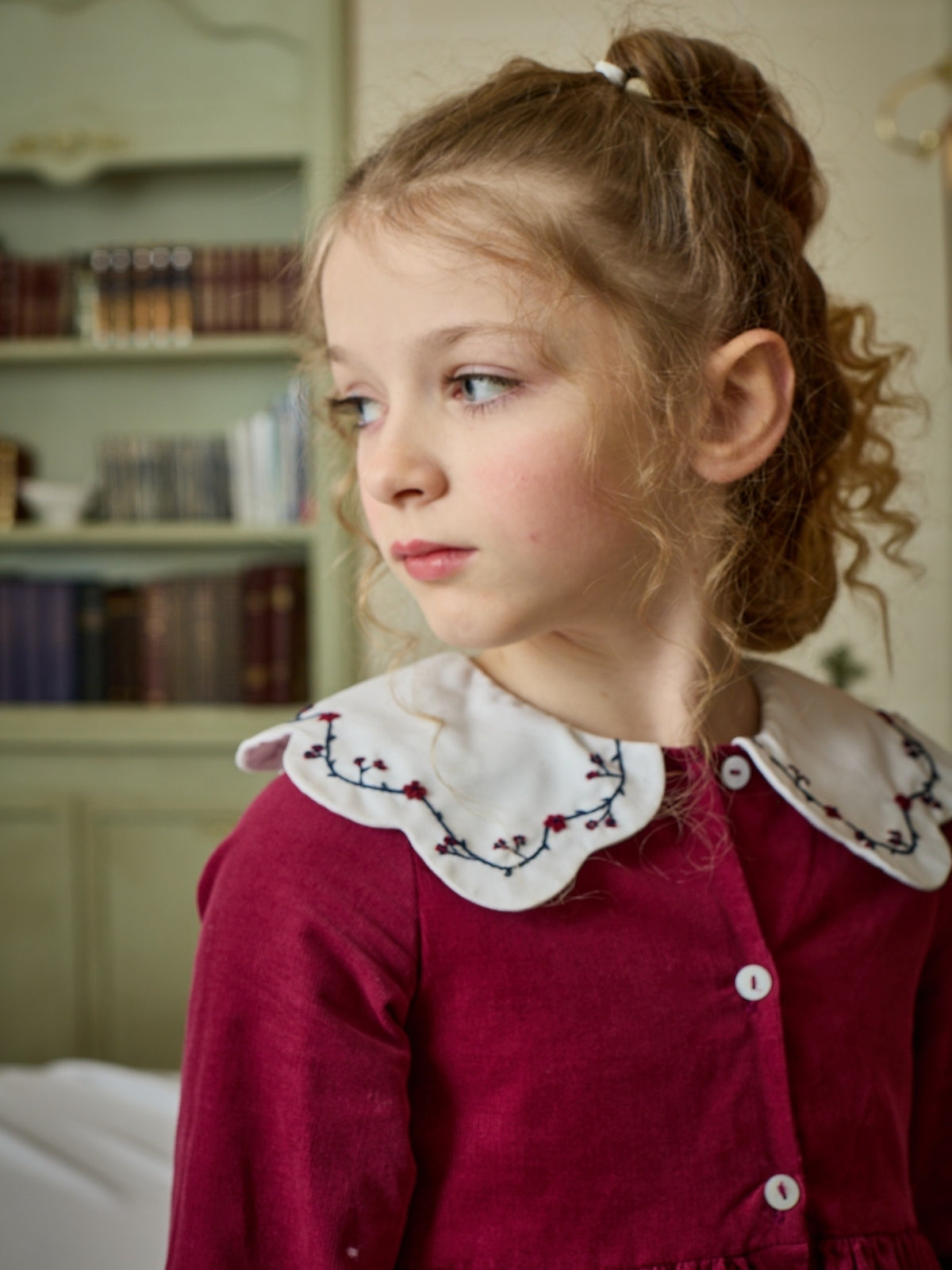 Colette Embroidered Long Sleeve Dress Dresses Kidiwi