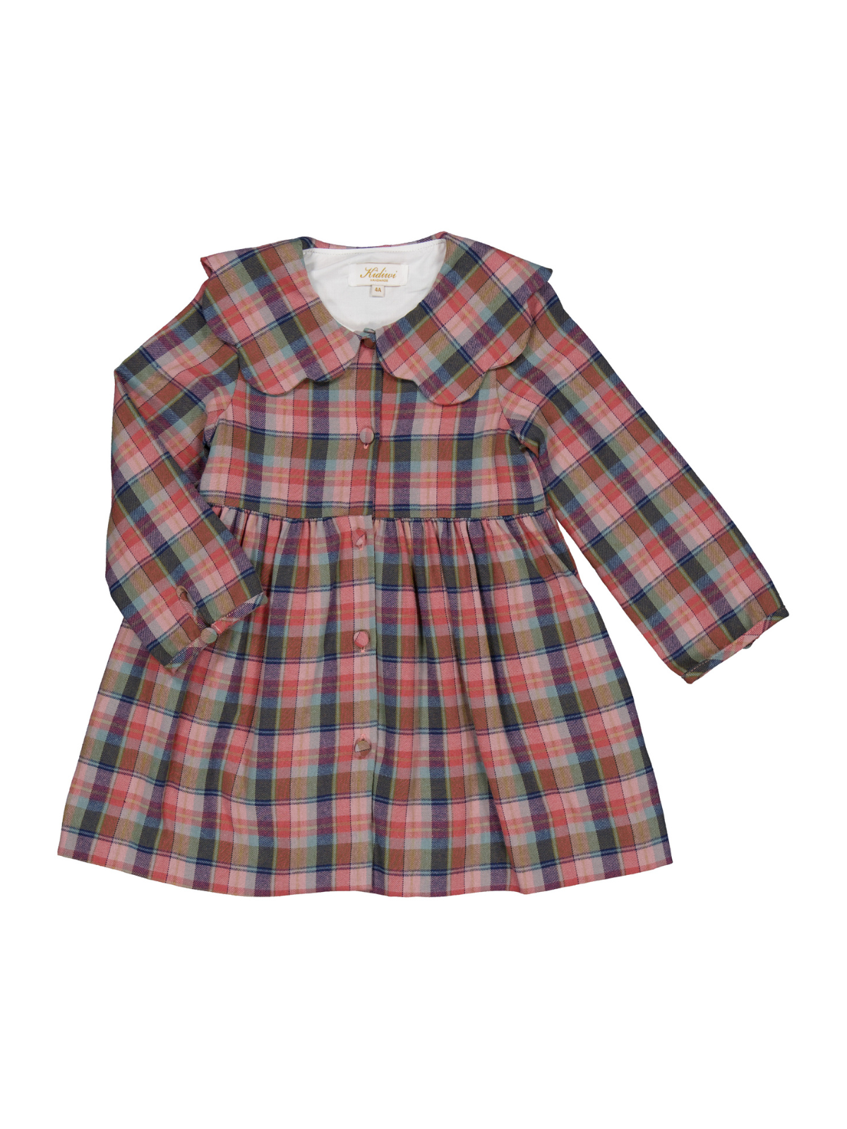 Colette Tartan Dress Dresses Kidiwi Pink Aurora Tartan 3Y